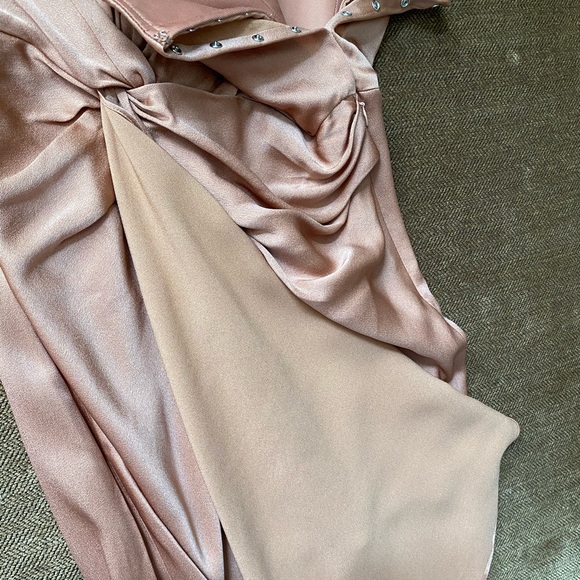 NWT A.L.C. Roya Strapless Knot-Front Midi Dress - Picture 9 of 12